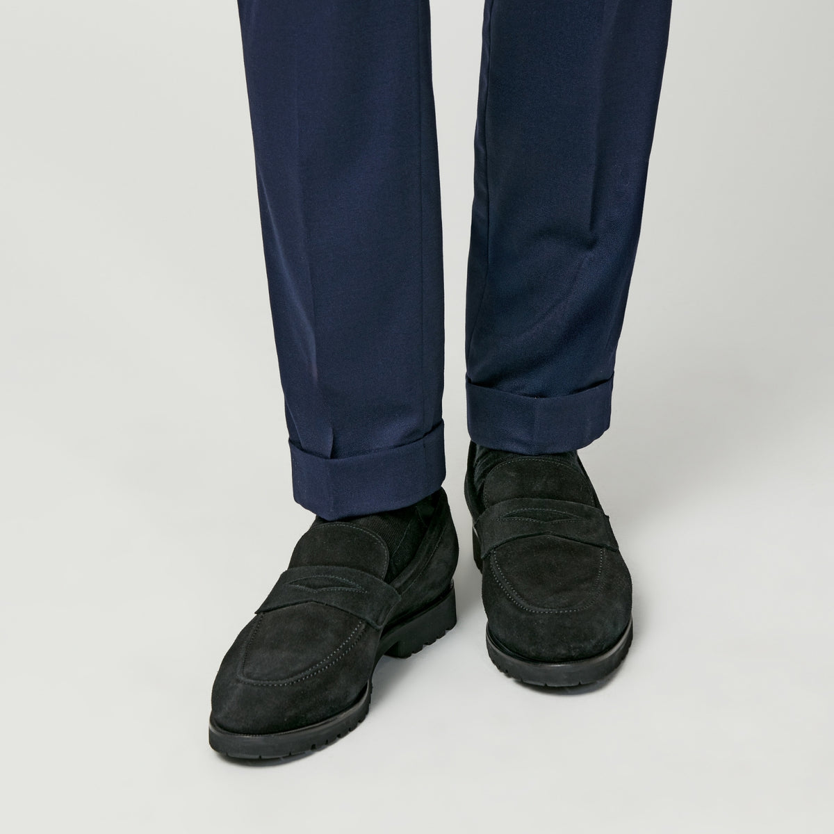 Navy Blue Loro Piana fabric Casual Outfit