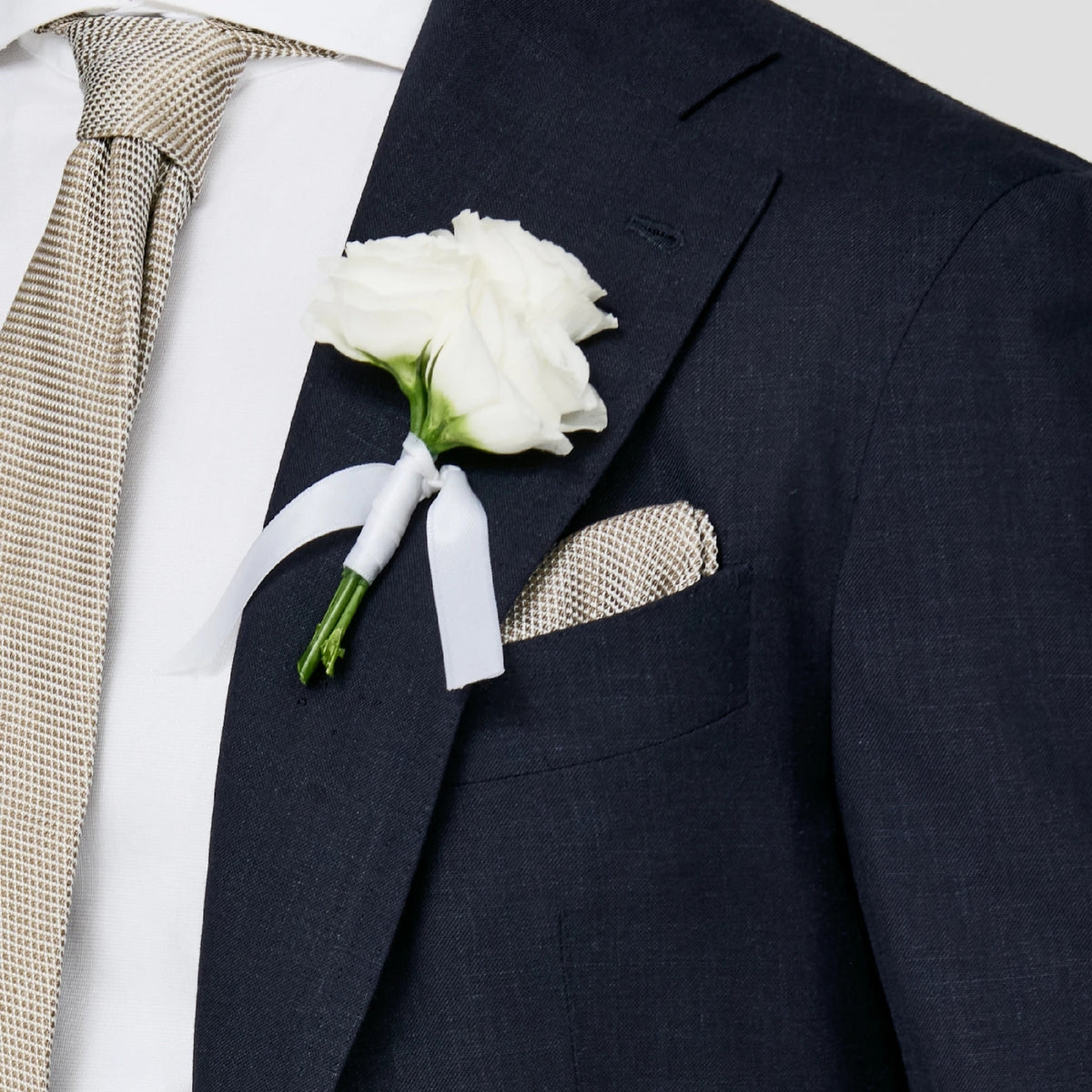 Midnight blue tropical Wedding Suit