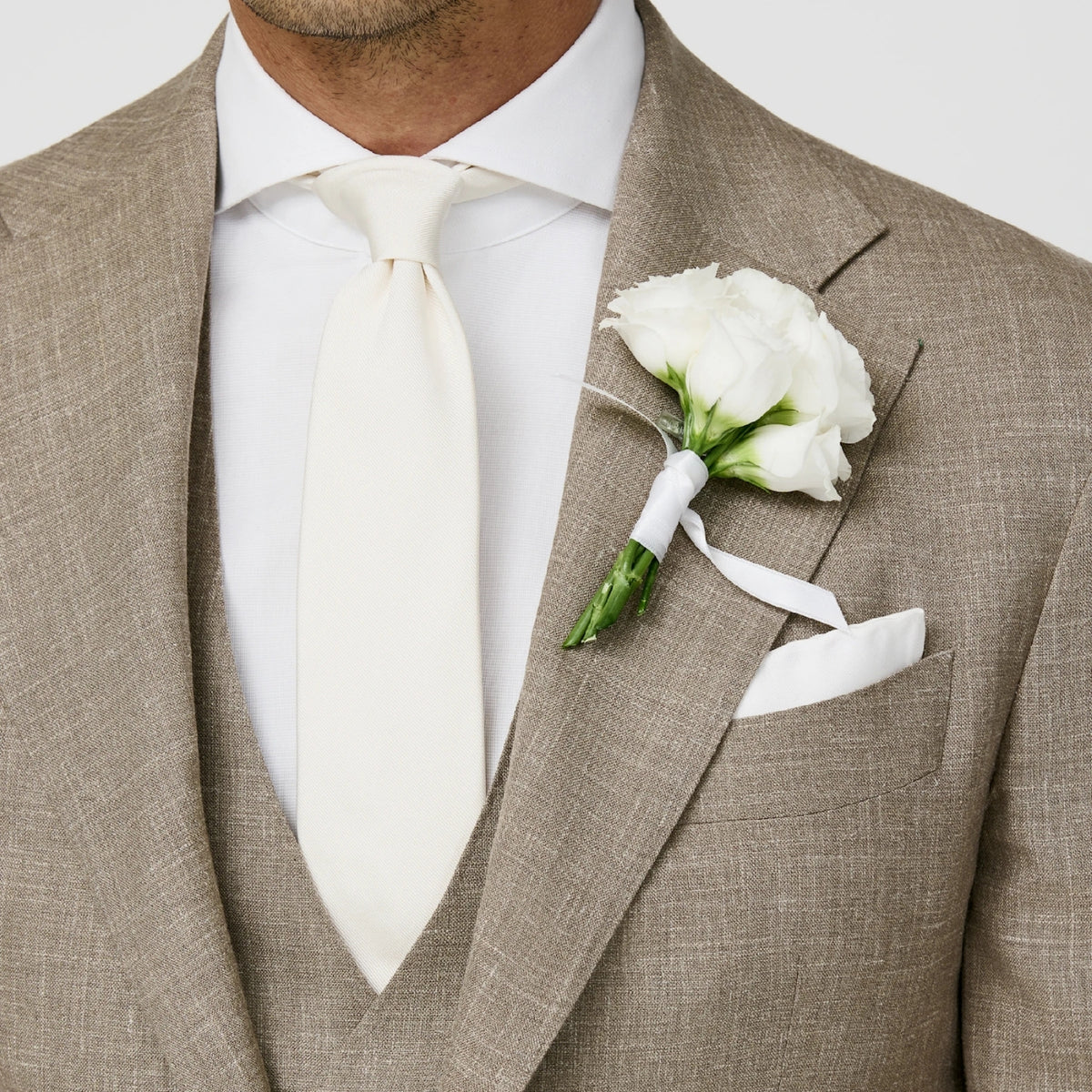 Taupe mélange tropical Wedding Suit