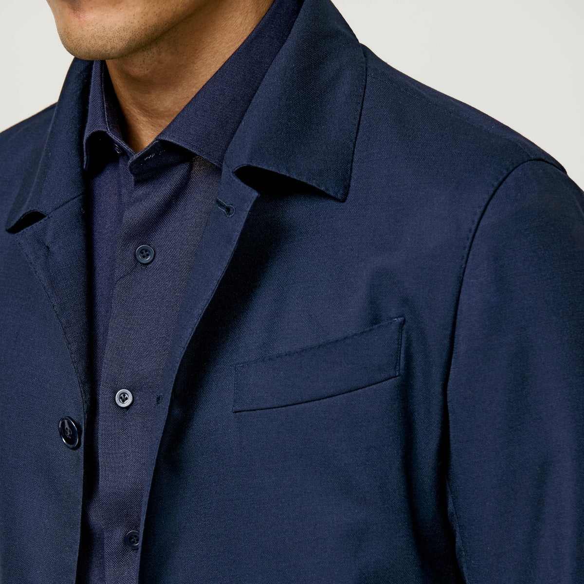 Navy Blue Loro Piana fabric Casual Outfit